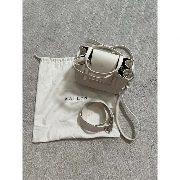 AALLYN Stella Satchel Mini Shoulder Bag Purse With Dust Bag - Picture 11 of 14